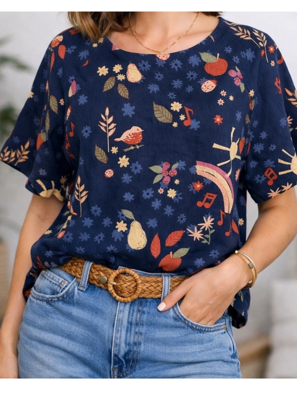 NWT Princess Highway Top in Whimsical Orkney Print - Size US 8